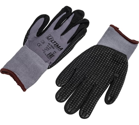 Изображение товара Трикотажные перчатки с нитриловым покрытием ULTIMA ПВХ-точка на ладони ULT825/L