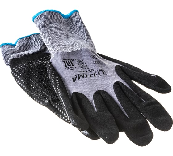 Изображение товара Трикотажные перчатки с нитриловым покрытием ULTIMA ПВХ-точка на ладони ULT825/XXL