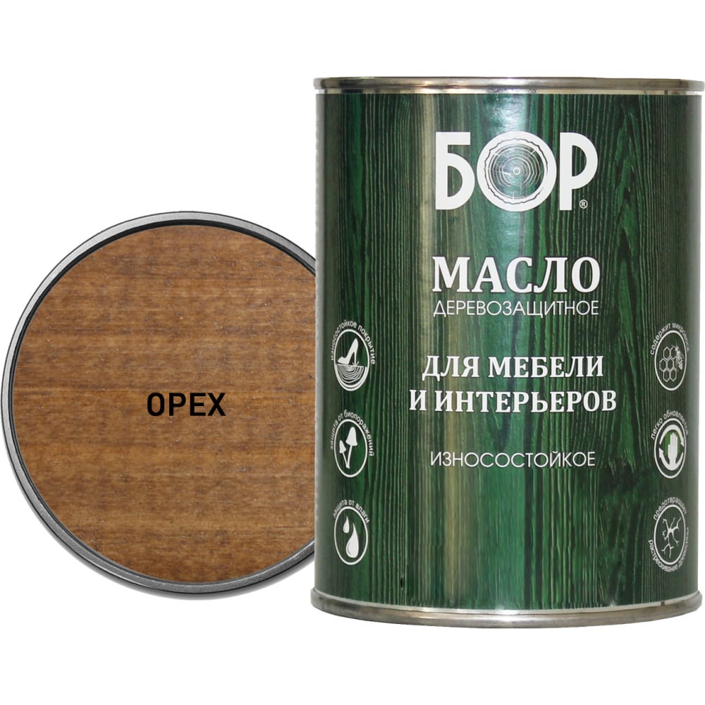 Деревозащитное масло для мебели и интерьеров Бор деревозащитное масло dufa