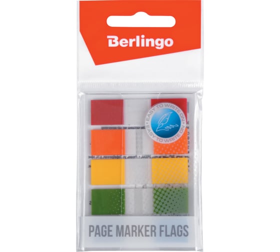 Изображение товара Флажки-закладки BERLINGO 45х12 мм, 20 листов х 5 неоновых цветов LSz_45126
