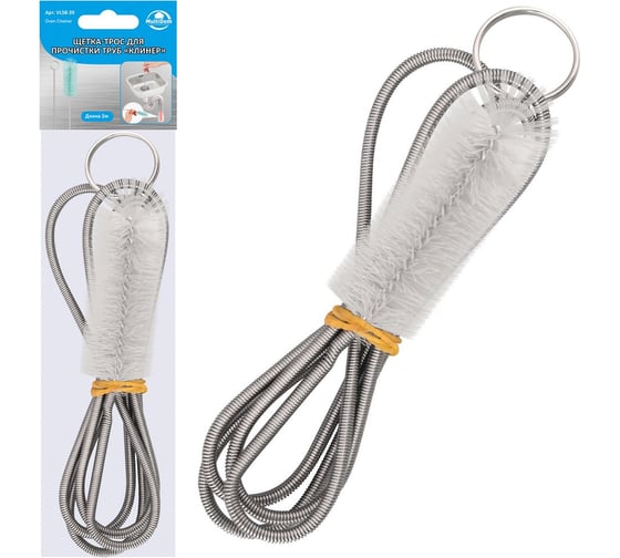Изображение товара Щетка-трос для прочистки труб МУЛЬТИДОМ Клинер Длина 2 м NEW VL58-39