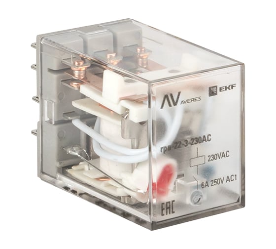 Изображение товара Промежуточное реле EKF RPA 22/3 6A 230В AC AVERES rpa-22-3-230AC