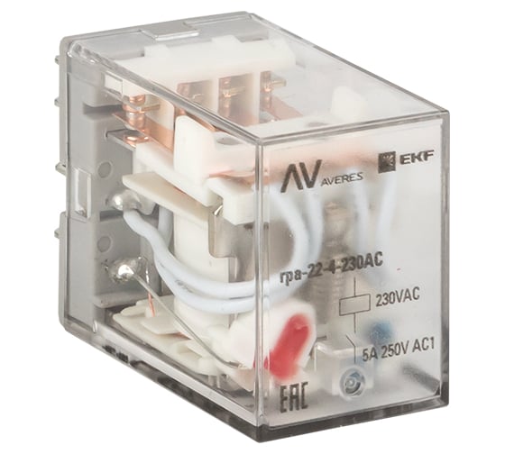 Изображение товара Промежуточное реле EKF RPA 22/4 5A 230В AC AVERES 20 шт rpa-22-4-230AC