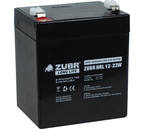 Изображение товара Аккумуляторная батарея ZUBR HRL 12-23W, Китай HRL12-23W(ZUBR)
