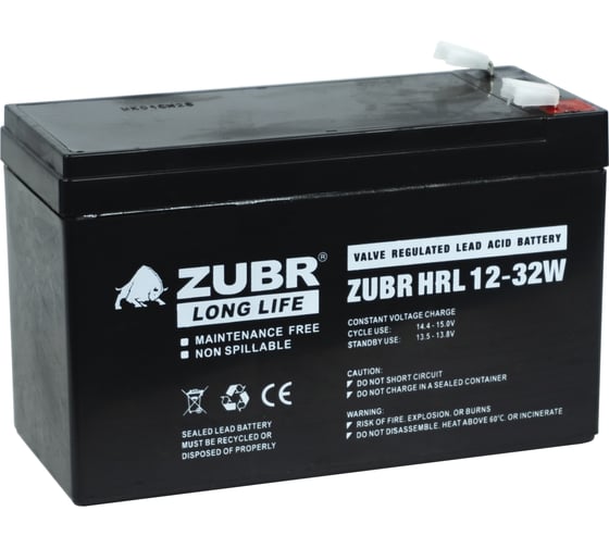 Изображение товара Аккумуляторная батарея ZUBR HRL12-32W, Китай HRL12-32W(ZUBR)