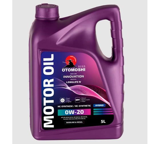 Изображение товара Моторное масло Otomoshi INNOVATION LONGLIFE IV 0W-20 SP C5/C6 5л MF218910