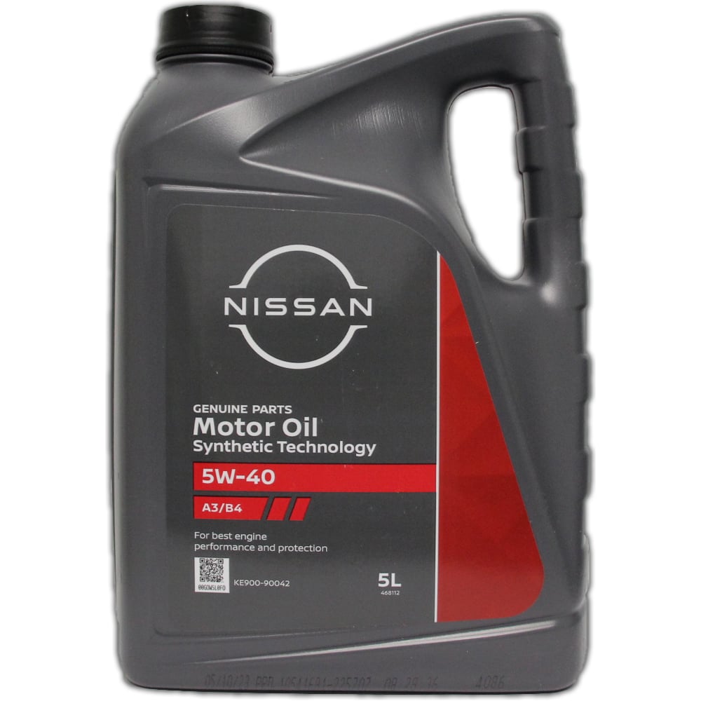 Изображение товара Моторное масло Nissan 5W40 SL/CF синтетика 5л для легковых автомобилей
