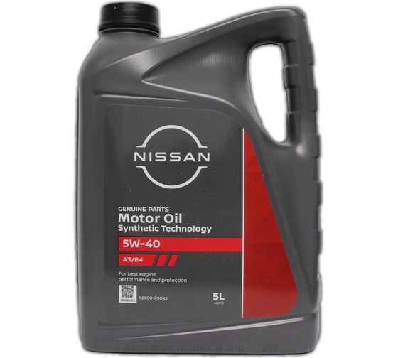 Изображение товара Моторное масло Nissan 5W40 SL/CF (5л) Франция KE90090042