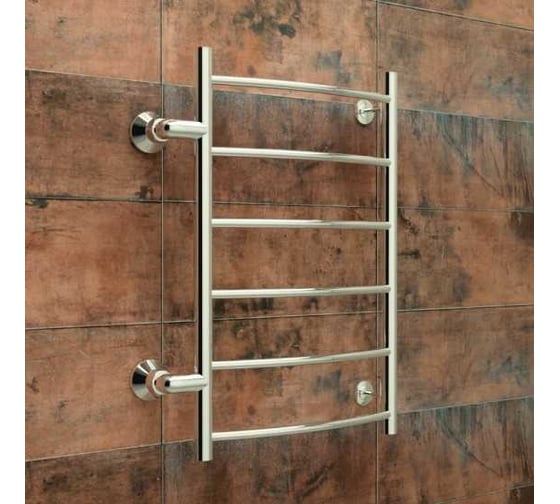 Изображение товара Полотенцесушитель ТЕРМОДИЗАЙН RS нерж.сталь, лесенка, W=500, H=600, 4 перекладины, 1н.р.универс боковое подключ. S=500, TDRS001