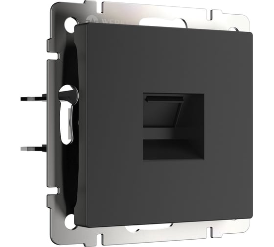 Изображение товара Розетка Ethernet RJ-45 WERKEL W5120108 cat. 6A, экранированная, черный матовый a069685