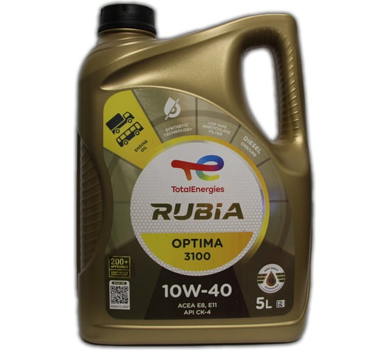 Изображение товара Моторное масло TOTAL Rubia Optima 3100 10W-40 (5л), 228827