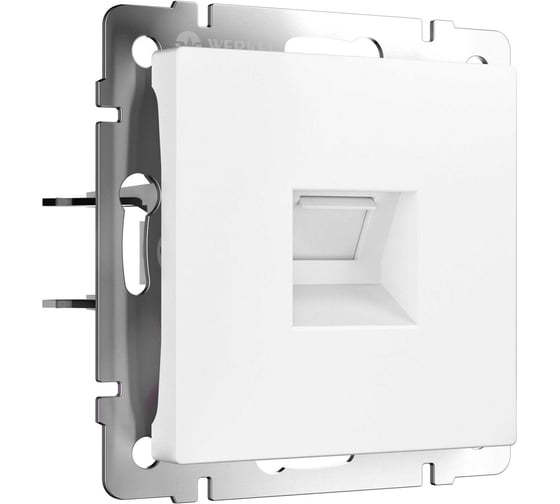 Изображение товара Розетка Ethernet RJ-45 WERKEL W5120001 cat. 6A, экранированная, белый матовый a069684