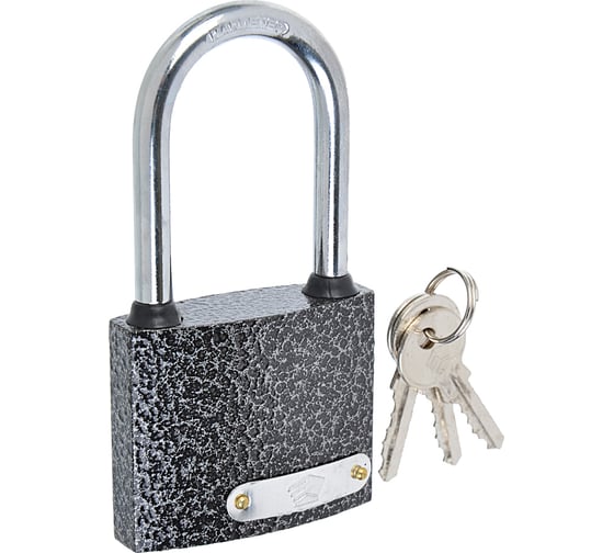 Изображение товара Навесной замок ЕРМАК Влагонепроницаемый с длинной дужкой, 63 мм 673-036