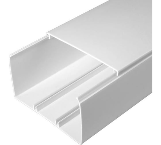 Изображение товара Кабель-канал Промрукав белый 2-й замок в г/к 100х60 2-х метровый PR.0610060