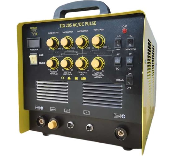 Изображение товара Аргоновый аппарат ТД Техник TIG 205 AC/DC pulse ТЕХНИК 200А 220В перем.- постоян. ток, горелка, электрододержатель, масса, кабель. 1134