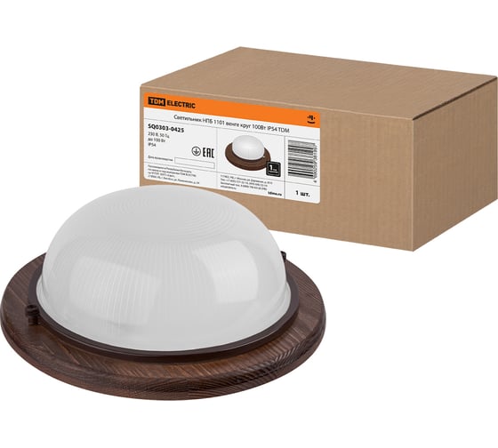 Изображение товара Светильник TDM ELECTRIC НПБ1101 венге круг 100Вт IP54 SQ0303-0425
