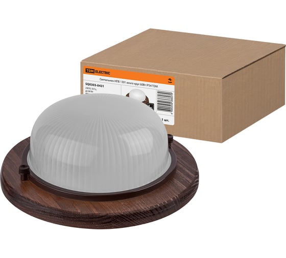 Изображение товара Светильник TDM ELECTRIC НПБ1301 венге круг 60Вт IP54 SQ0303-0431