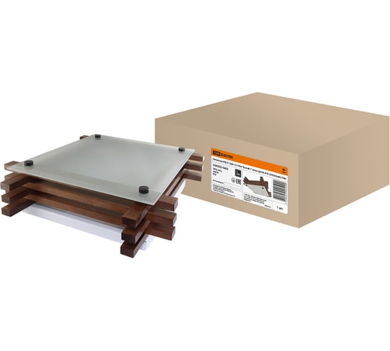 Изображение товара Светильник TDM ELECTRIC НПБ 01-2х60-121 УХЛ4 "Бонсай-1" венге 2х60Вт IP20 330х330х85 SQ0303-0402