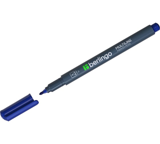 Изображение товара Перманентный маркер BERLINGO Multiline PE100 синий пулевидный 1 мм PM6323