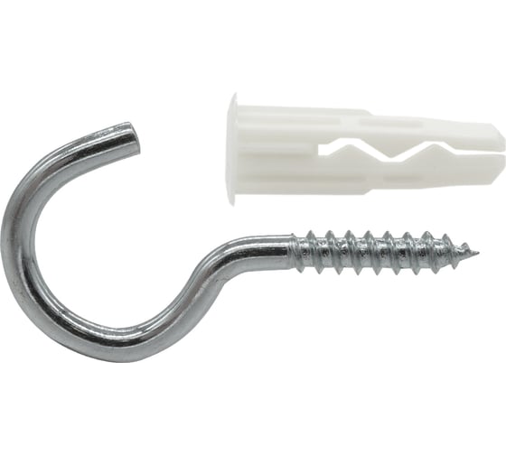 Изображение товара Дюбель ЕВРОПАРТНЕР MULTI 6 + крюк-шуруп d3,9 х L40 ZN 15 шт. RB2 0145