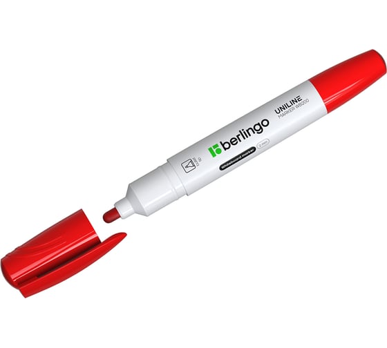 Изображение товара Маркер для белых досок Berlingo "Uniline WB200" красный, пулевидный, 2мм, 12 шт. PM6212