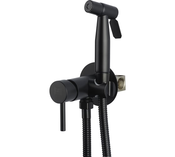 Изображение товара Смеситель для биде одноручковый AQUEDUC 345733 нержав. сталь черный /10 ЭК000145733