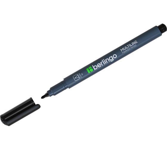 Изображение товара Перманентный маркер BERLINGO Multiline PE100 черный пулевидный 1 мм PM6324