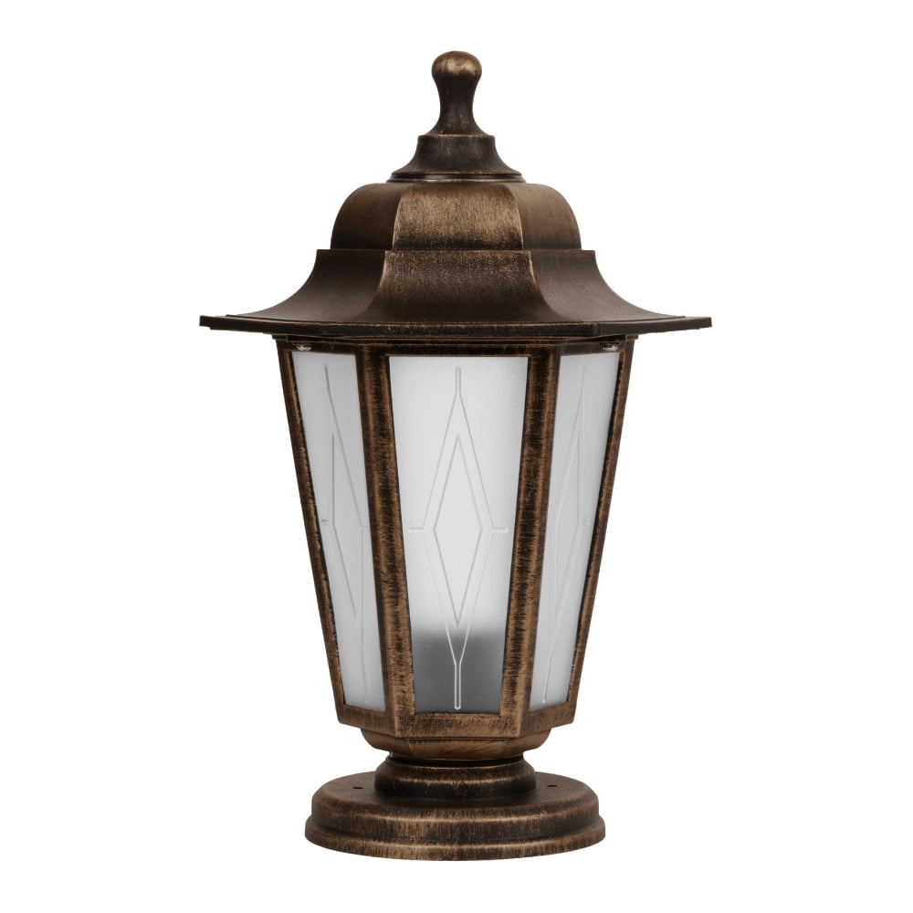 Изображение товара Уличный напольный светильник в форме шестигранника медь пластик IP44 60 Вт