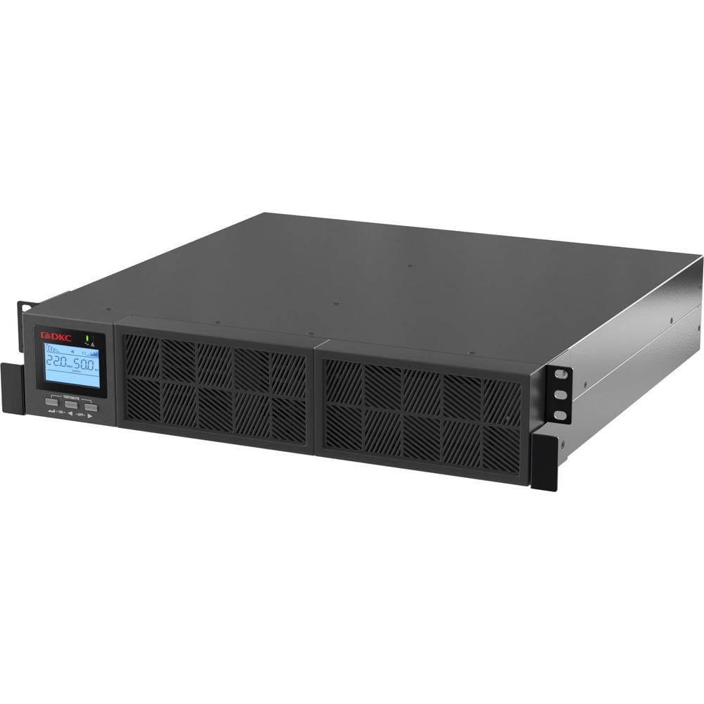 Изображение товара Онлайн ИБП ДКС серии Смолл Рэкмаунт (Small Rackmount) DKC 2000 ВА/2000 Вт,1/1, 8xIEC C13, 1хIEC C19, EPO, USB, RS-232, Rack 2U, з/у 1А, 4x9Ач SMALLR2A5I Изображение товара Онлайн ИБП ДКС серии Смолл Рэкмаунт (Small Rackmount) DKC 2000 ВА/2000 Вт,1/1, 8xIEC C13, 1хIEC C19, EPO, USB, RS-232, Rack 2U, з/у 1А, 4x9Ач SMALLR2A5I