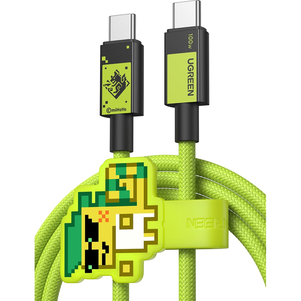 Изображение товара Кабель UGREEN USB-C на USB-C Genshin Impact 2.0 1М Зеленый