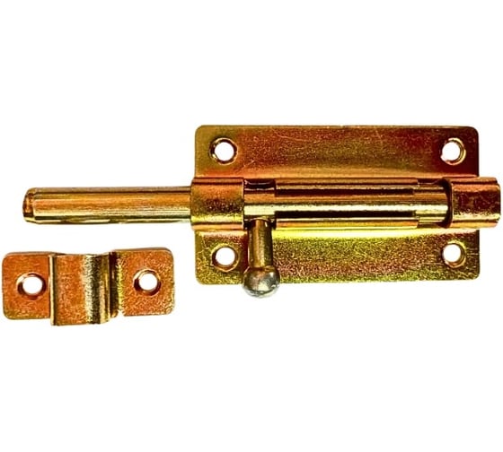 Изображение товара Задвижка накладная Метизик ЗТ6 цинк желтый (2шт.) 1222 ЗТ6