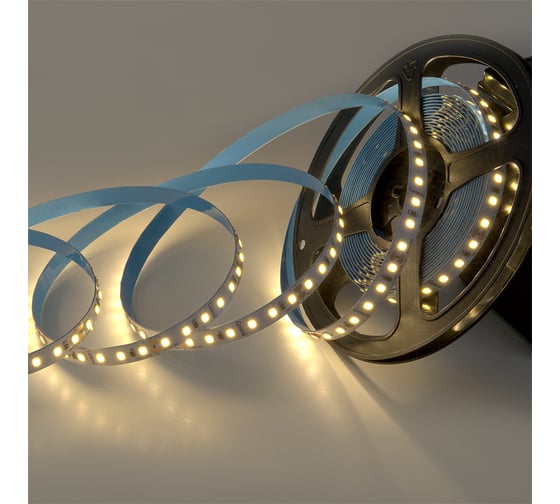 Изображение товара Лента светодиодная General Lighting Systems Premium GLS-2835-120-9.6-24-IP20-PRM-3, 5 метров, 9,6Вт/м, 24В, 8мм, 120 диодов/м, 22Лм/чип, 3000К - теплый белый 502143