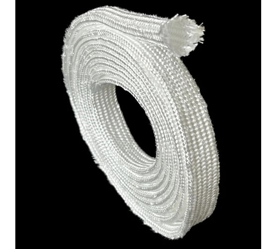 Изображение товара Кремнеземный шнур ЭКОВУЛ (EKOWOOL) ЭКОВУЛ ШК-8 диаметр 8 мм, 100 метров 10069