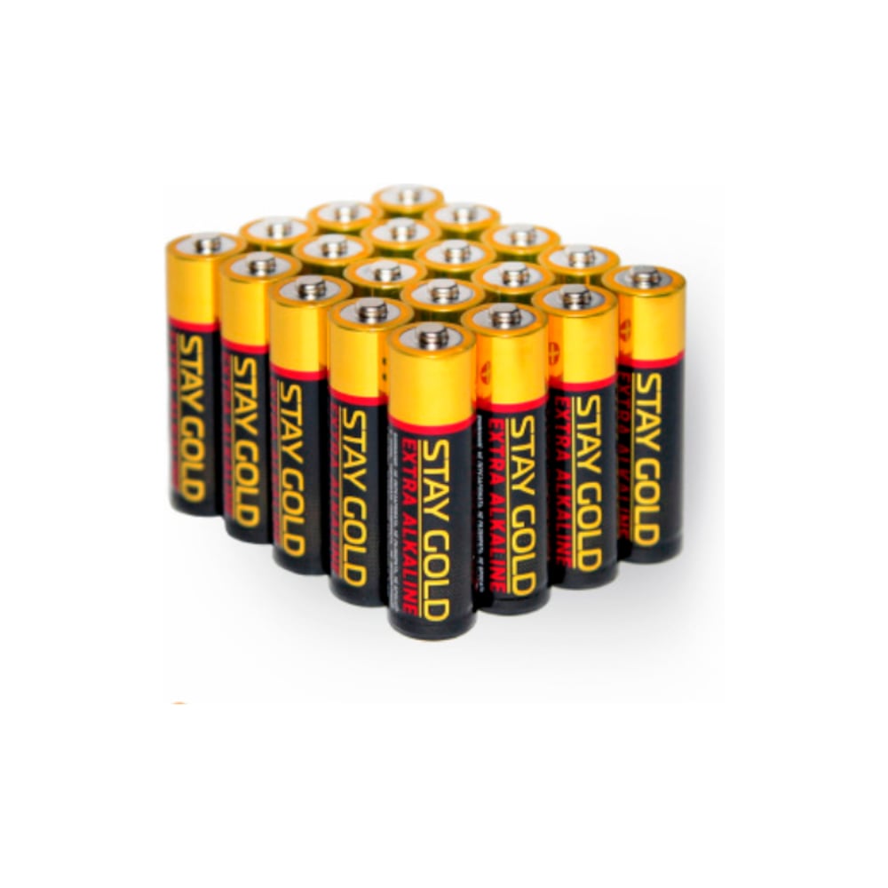 Изображение товара Набор алкалиновых батареек АА STAY GOLD 20 шт длительный срок службы