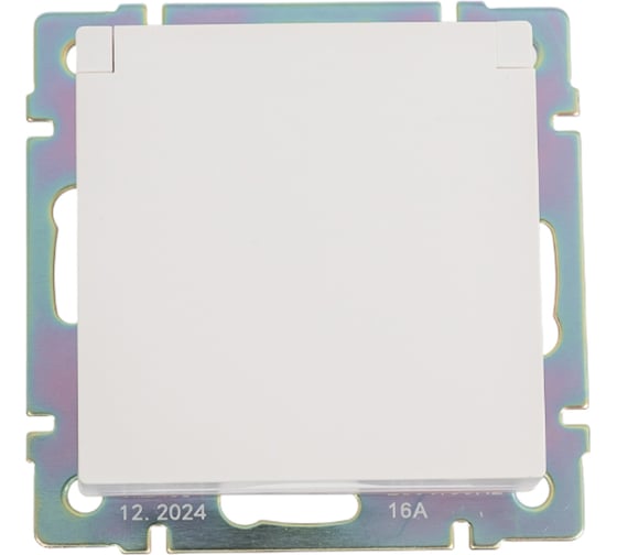 Изображение товара Розетка WERKEL с заземлением и шторками, c крышкой, IP44, белый матовый a069590