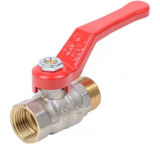 Изображение товара Кран шаровый Dist 1 1/4 г/ш рычаг Ду32 Ру40 Эксперт, полн.проход, никель Н124Р/107-9501