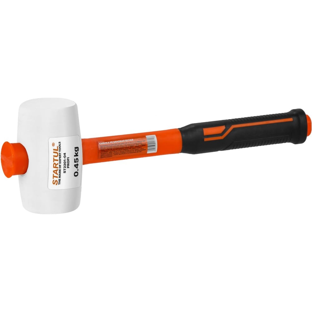 Изображение товара Киянка резиновая STARTUL белая, 0.45кг, с фибергл. рукояткой PROFI ST2201-04