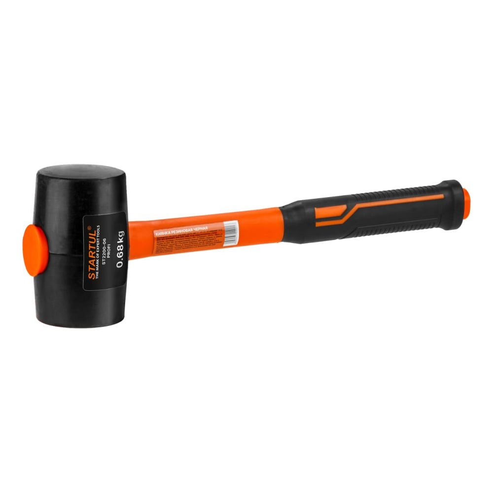 Изображение товара Киянка резиновая STARTUL черная, 0.68кг, с фибергл. рукояткой PROFI ST2200-06