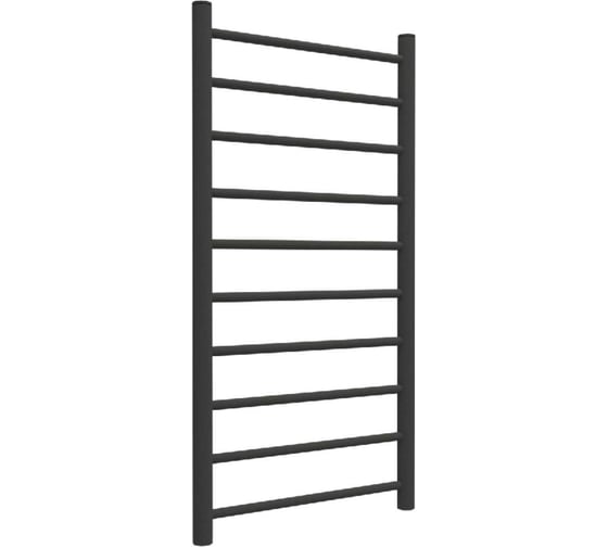 Изображение товара Полотенцесушитель стальной ТЕРМОДИЗАЙН T Steel, лесенка, W=500, H=1000, 10 перекладин, 1/2в.р. графит TDTSt004G