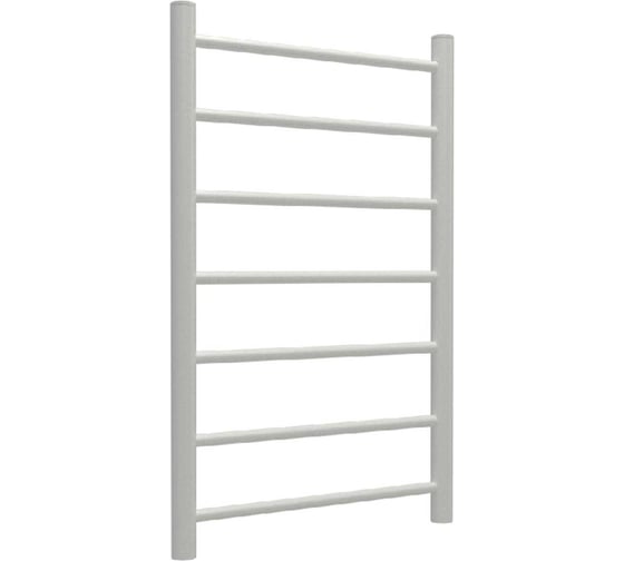 Изображение товара Полотенцесушитель стальной ТЕРМОДИЗАЙН T Steel, лесенка, W=500, H=1200, 13 перекладин, 1/2в.р. белый бархат TDTSt005WV