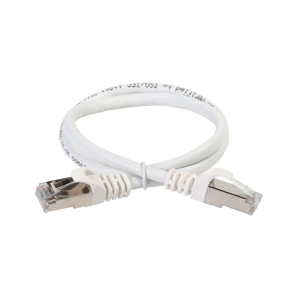 Изображение товара Коммутационный шнур ITK кат.6a s/ftp 1м st. 50мкд белый PC08-C6ASL-1M-SC-HC