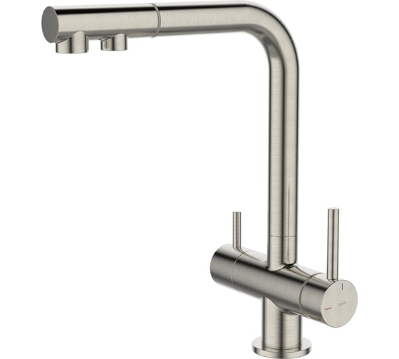 Изображение товара Смеситель для кухни IDDIS с выдвижным изливом и каналом для фильтра, сатин, Umbra, UMBBNPFi05