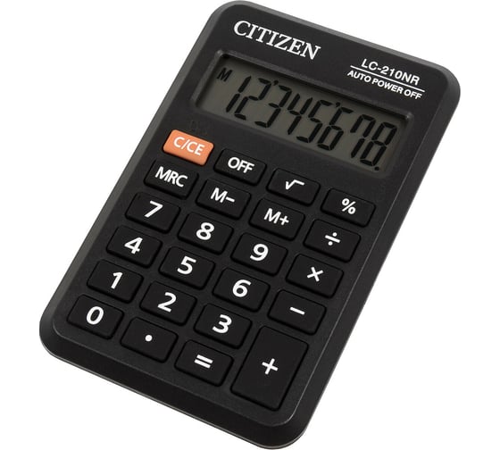 Изображение товара Калькулятор карманный Citizen LC-210NR, 8 разрядов, черный