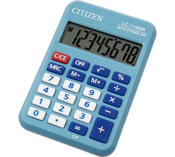 Изображение товара Калькулятор карманный Citizen LC-110NR-BL 8 разрядов, голубой