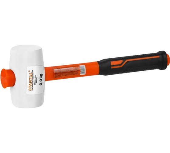 Изображение товара Киянка резиновая STARTUL белая, 0.9кг, с фибергл. рукояткой PROFI ST2201-09