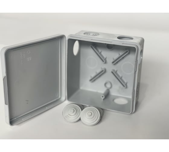 Изображение товара Коробка распределительная KOPOS серая RK 8101 (KD) для О/П 80x80x50мм 7хD25мм, IP54 RK-8101_KD