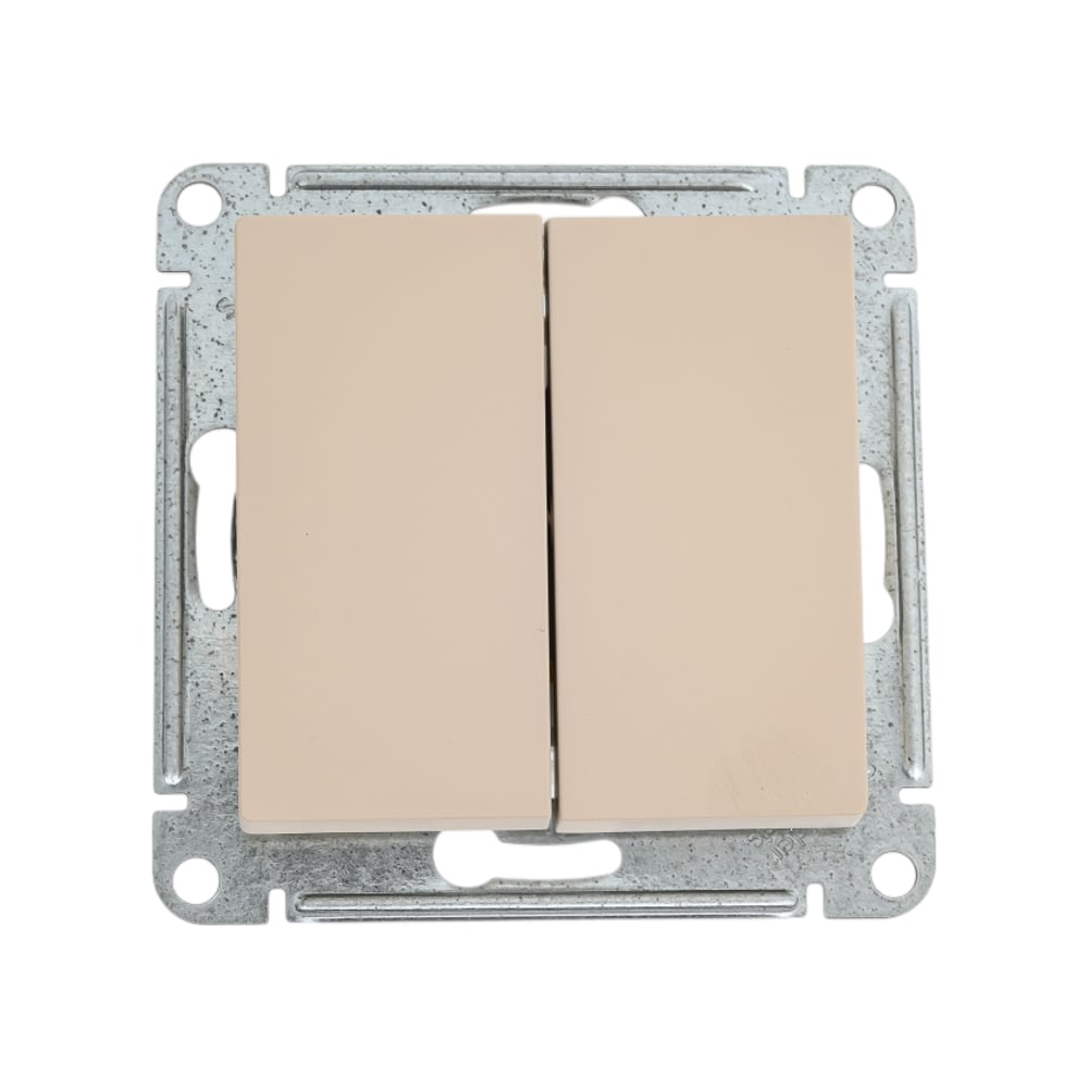 Изображение товара 2-клавишный выключатель Systeme Electric ATLASDESIGN, песочный цвет