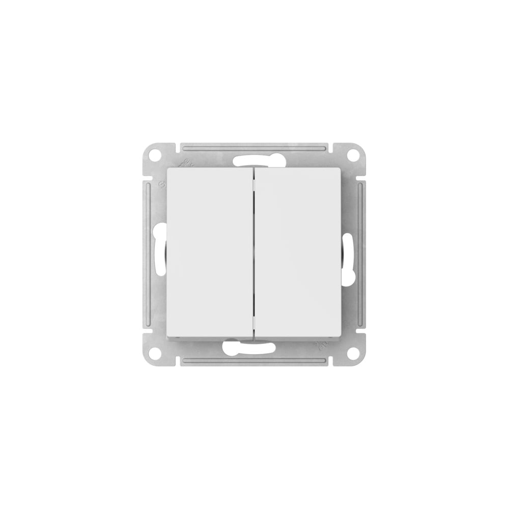 Изображение товара 2-клавишный выключатель Systeme Electric ATLASDESIGN сх.5 белый 10A