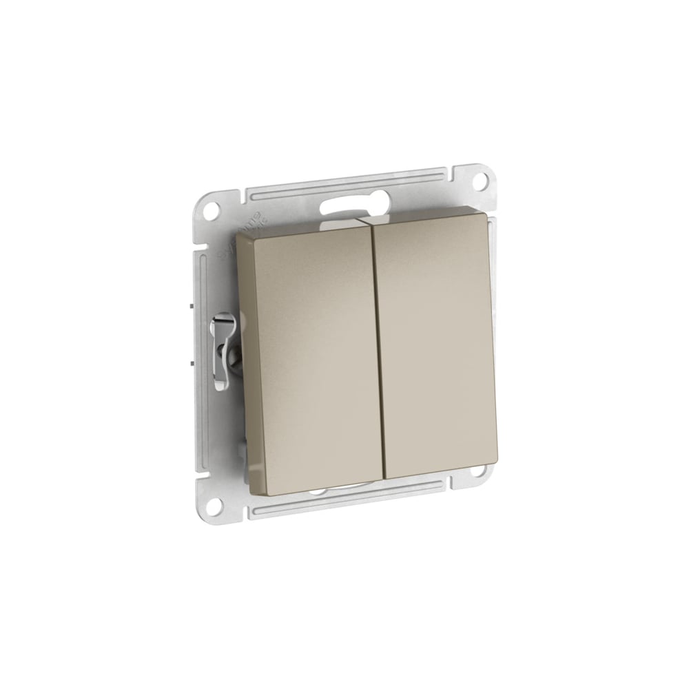 Изображение товара 2-клавишный выключатель Systeme Electric ATLASDESIGN сх.5 шампань 10А