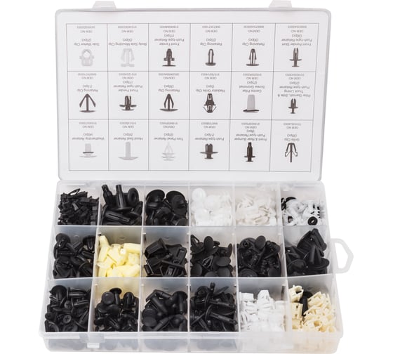 Изображение товара Набор клипс для HONDA 418 шт в пластиковом органайзере Forsage F-01Z0225(5039)